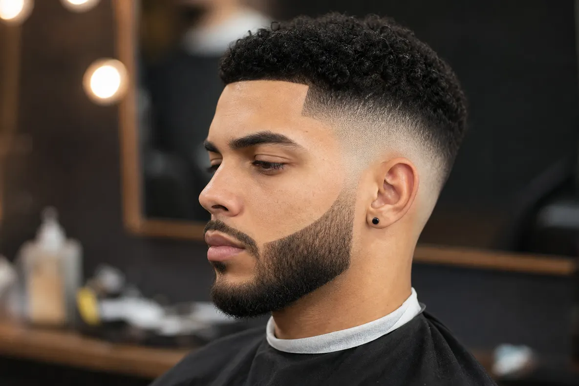 Skin fade net — dégradé américain réalisé par un barbier
