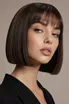 Carré lisse frangé — essayage virtuel coiffure