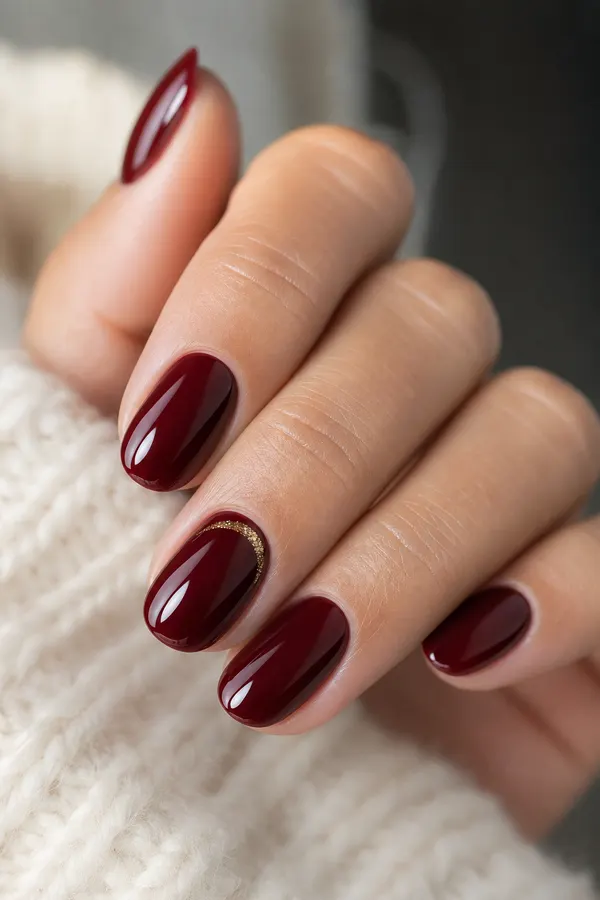 Gel bordeaux — pose d’ongles à domicile